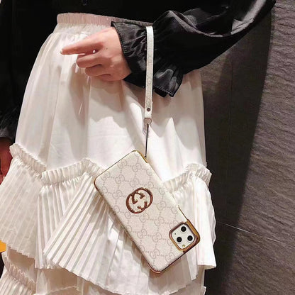 Fashion Electroplated Gold Edge Case