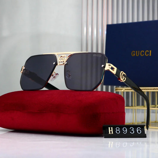2026 Fashion Metal Logo Polygon Sunglasses 8936