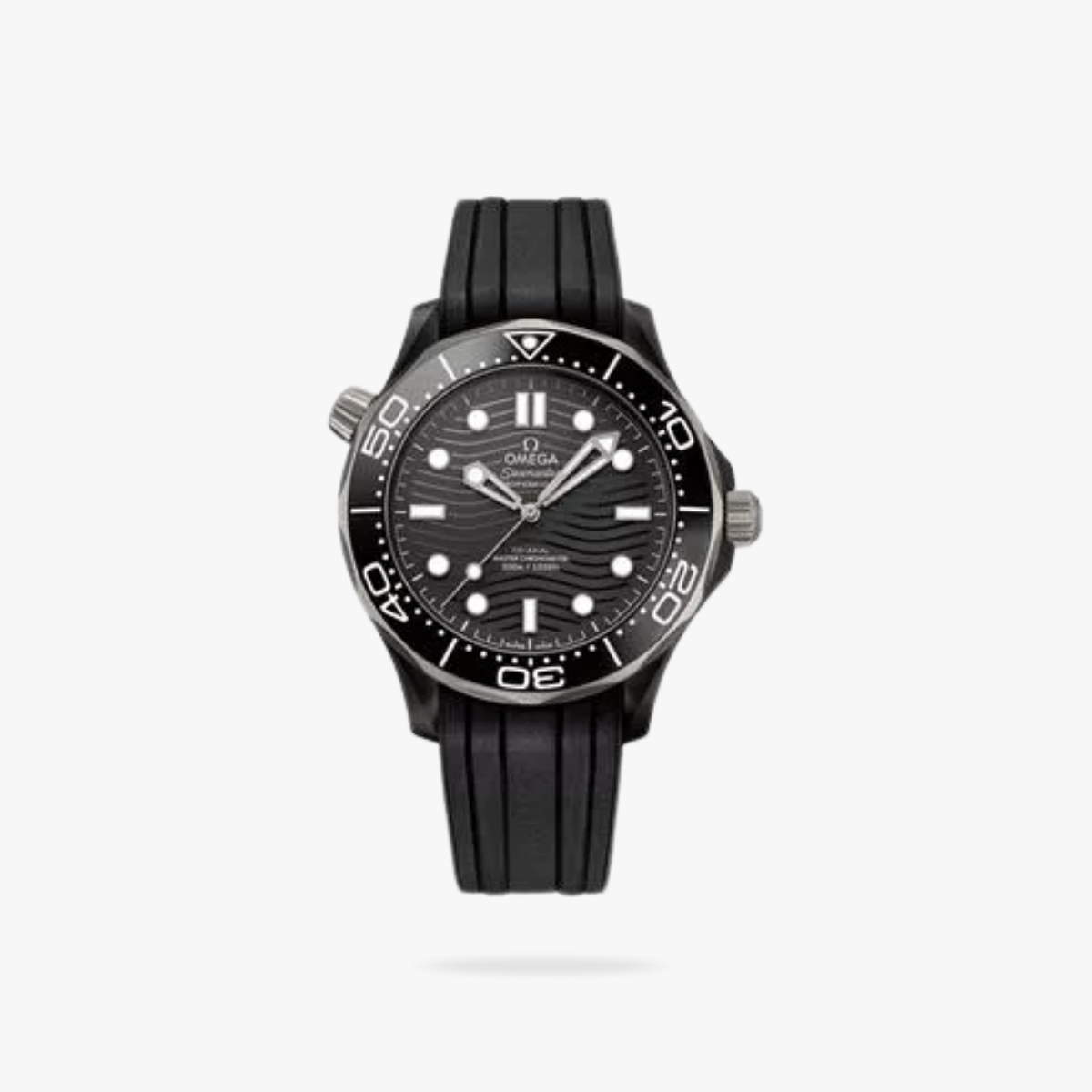 Celestial Seafarer Diver 300M 44mm Black Ceramic On Rubber Strap Black Dial 6995