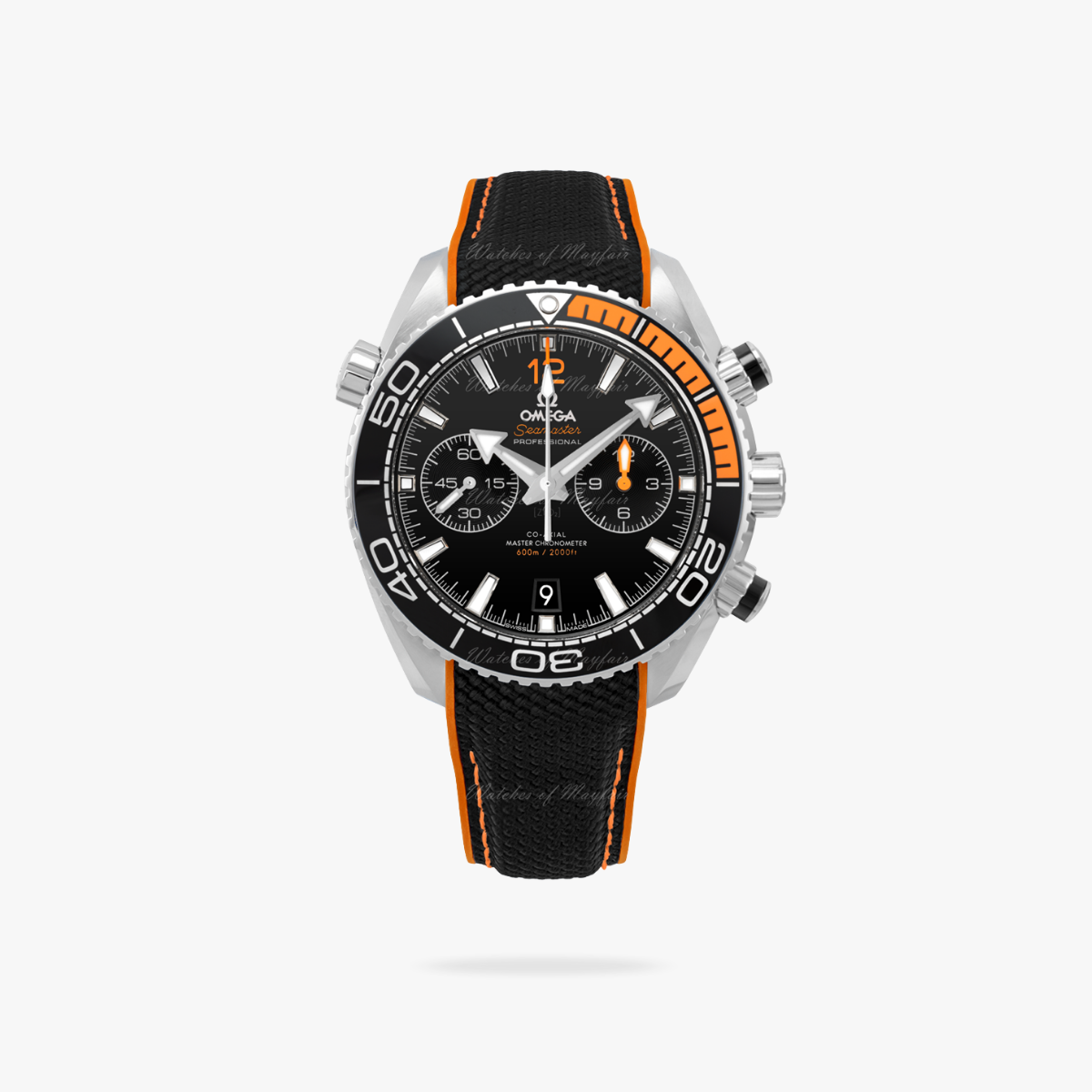 Celestial Ocean Diver 600M Chronograph 46mm Steel On Rubber Strap Black Dial 7610