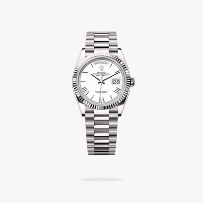 Regency Weekday 36 mm Weekday Fluted Bezel White Dial 128239 5238