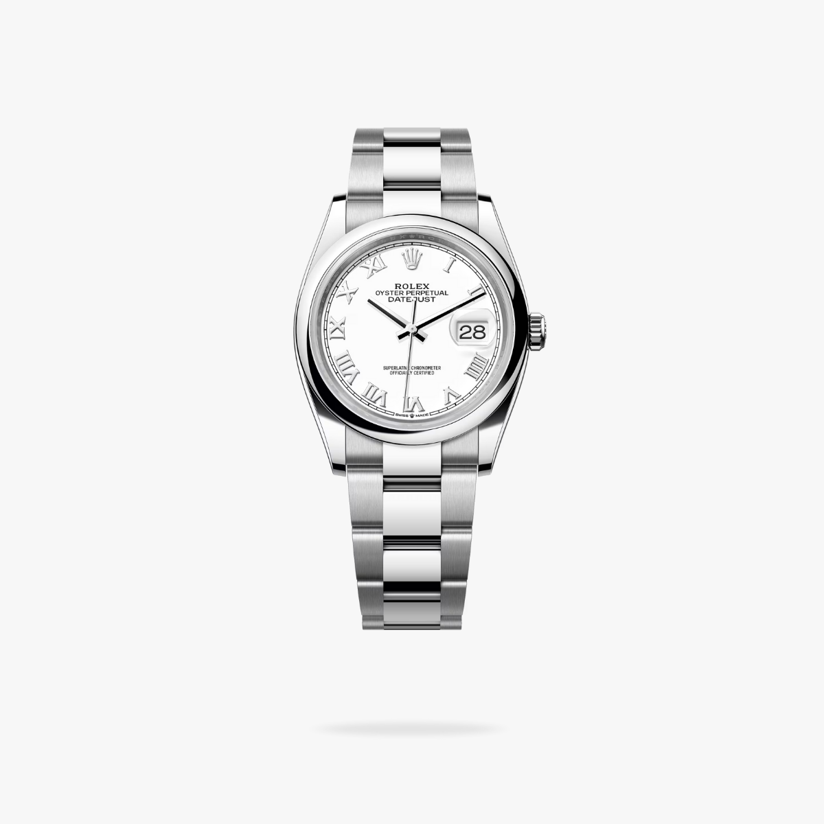 Regency Classic Date 36 mm Timeless Domed Bezel White Dial 126200 6410