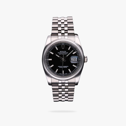 Regency Classic Date 36 mm Five-Link Domed Bezel Bright black Dial 8869