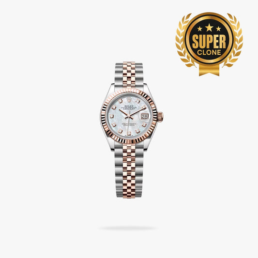 [Super Clone] Regency Ladies Classic Date 28 mm Five-Link Domed Bezel White mother of pearl Dial 279171 2112