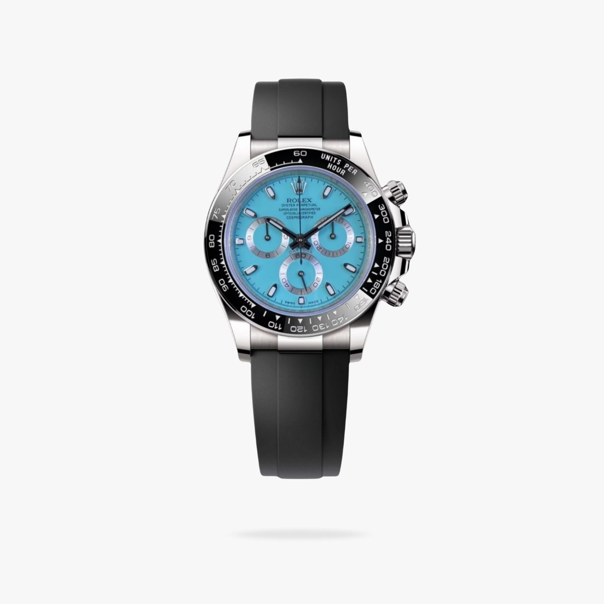 Regency Racing Chronograph 40 mm Rubber Ceramic Bezel Ice blue Dial 4675