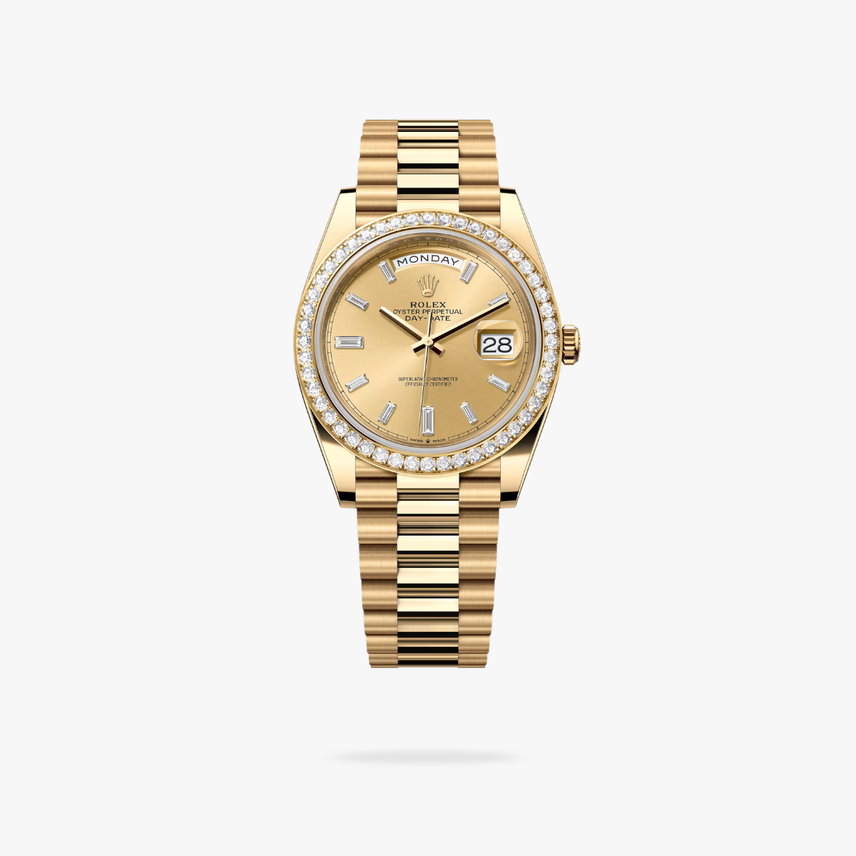 Regency Weekday 40 mm Weekday Brilliant diamond set Bezel Champagne colour set with diamonds Dial 228348RBR 1231