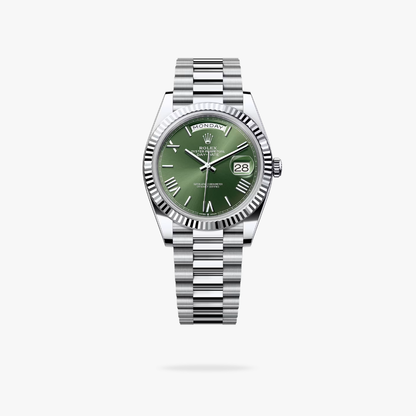 Regency Weekday 40 mm Weekday Fluted Bezel Olive green Dial 228236 3208
