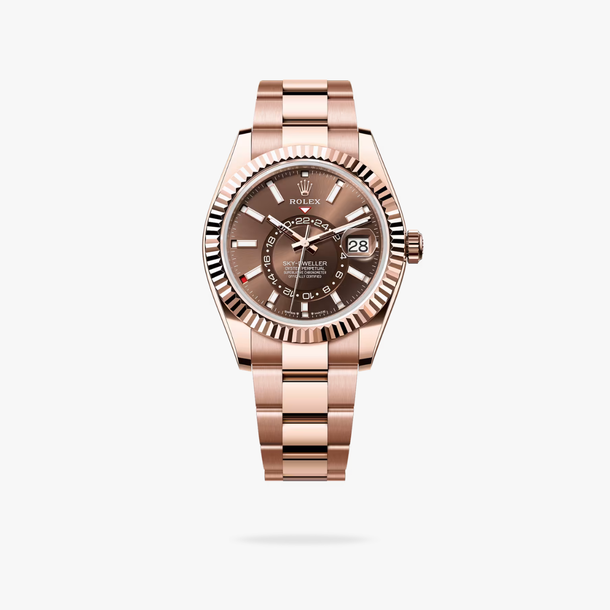 Regency Dual Time 42 mm Timeless Fluted Bezel Chocolate Dial 336935 4045
