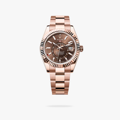 Regency Dual Time 42 mm Timeless Fluted Bezel Chocolate Dial 336935 4045