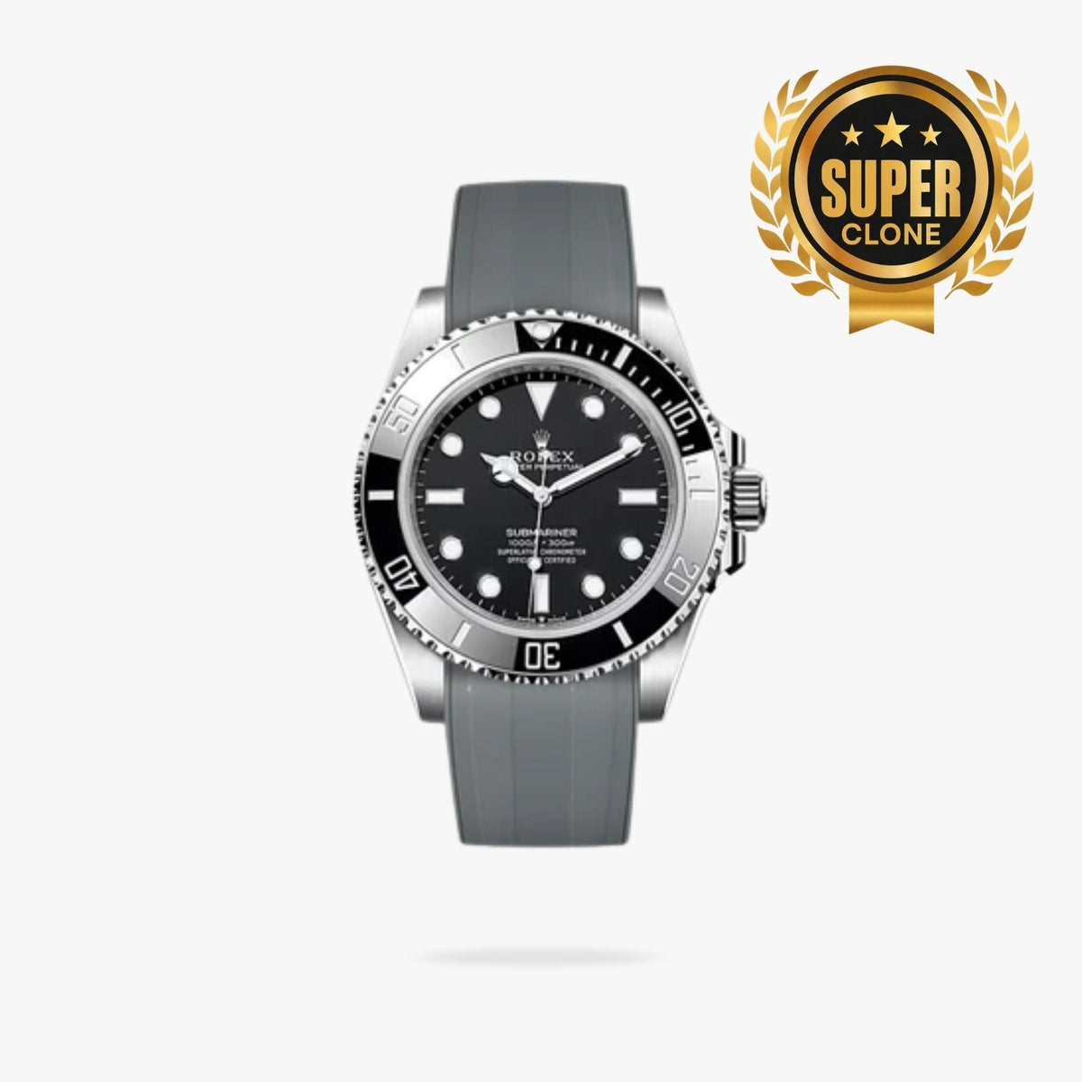 [Super Clone] Regency Diver 41 mm Rubber Black ceramic Bezel Bright black Dial 124060 7795