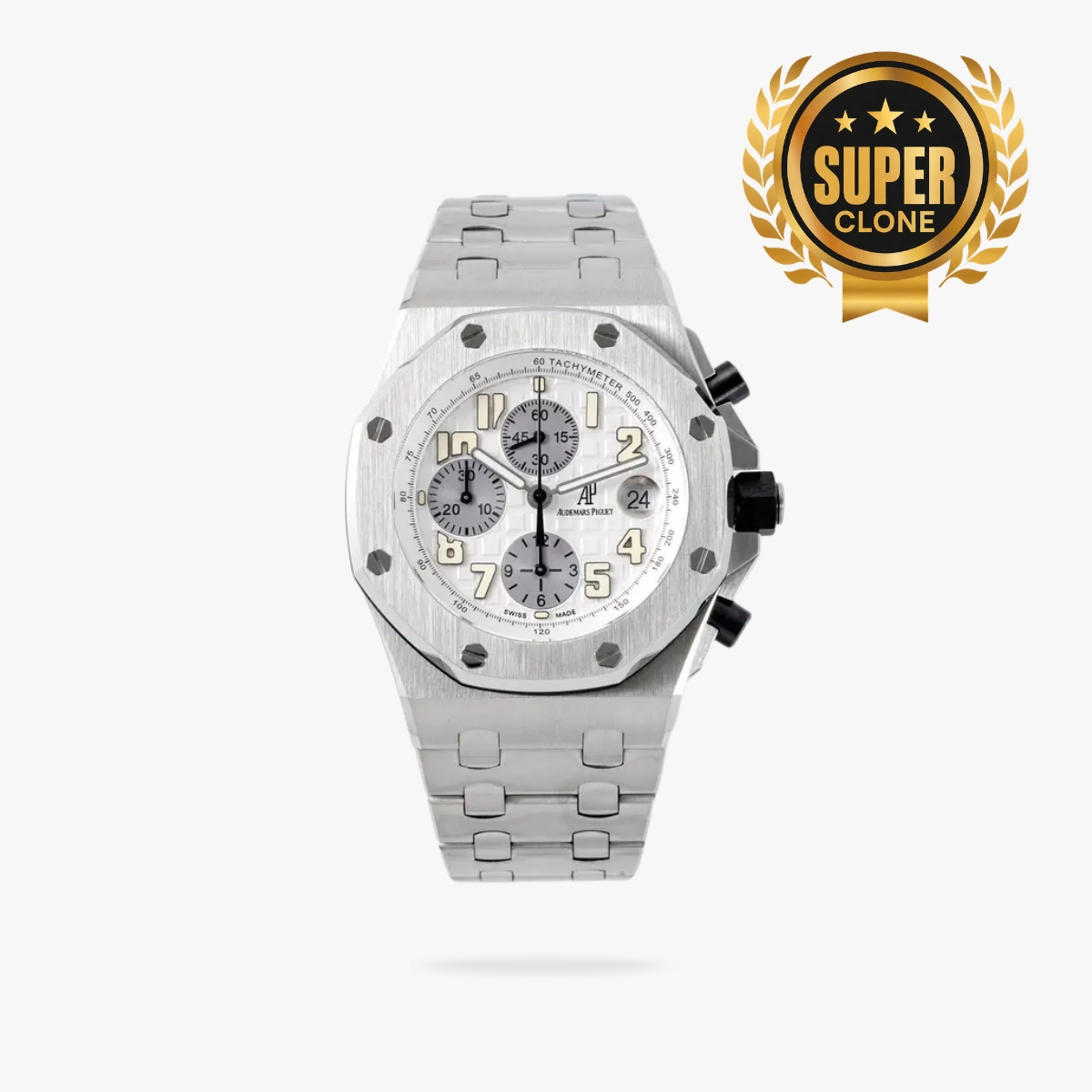 [Super Clone] Prestige Atelier Coastal Sport Chronograph 42mm White Dial Stainless Steel 9115