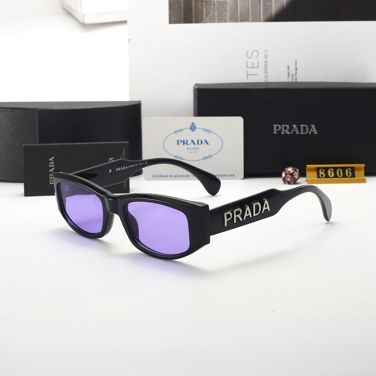2026 5 colors thin frame sunglasses  8606