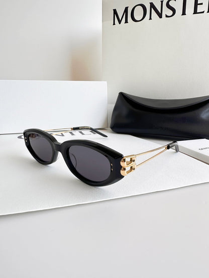 2025 Cat-eye sunglasses with high-definition nylon lenses and metal temples