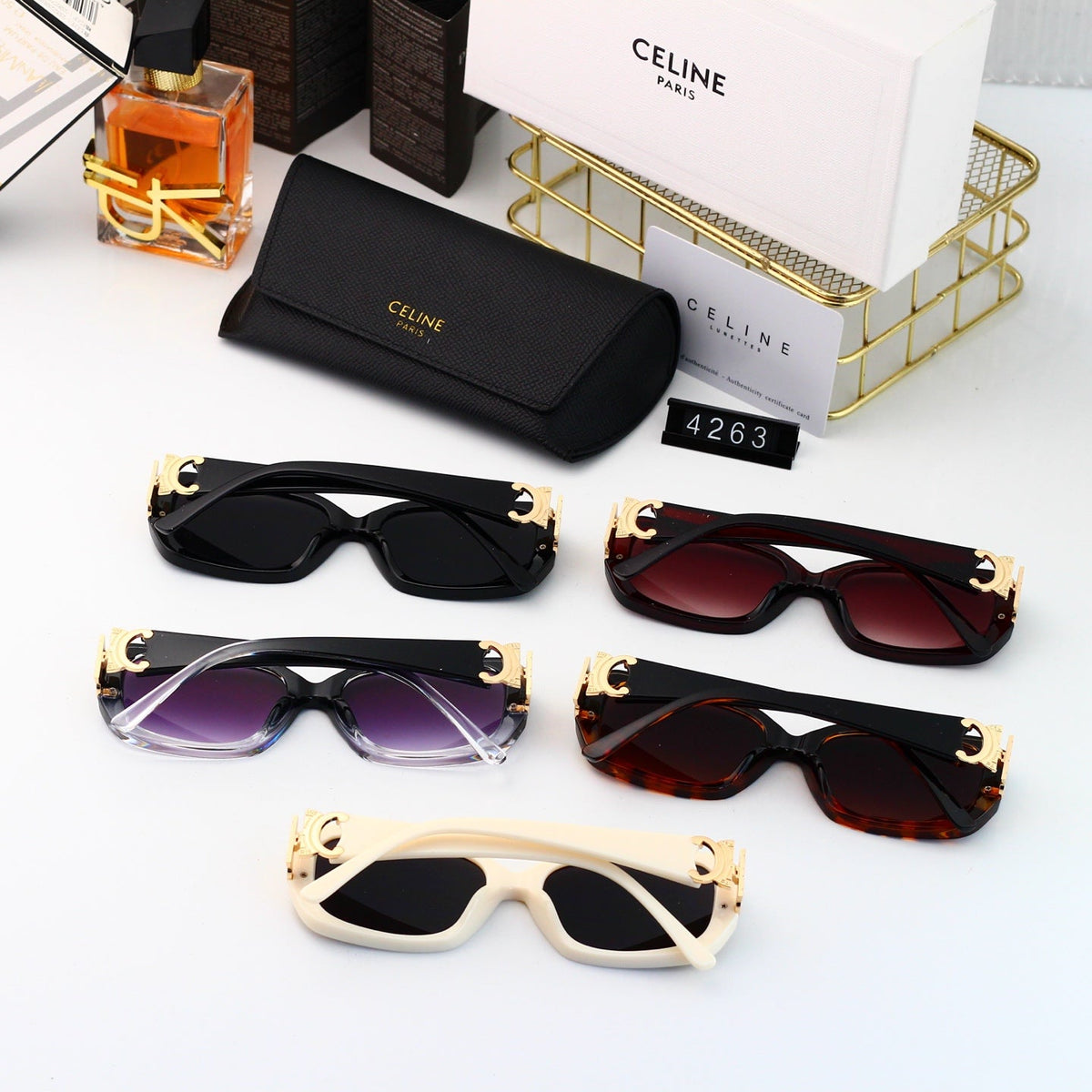 2024 5 Color Trendy Fashion Sunglasses 4263