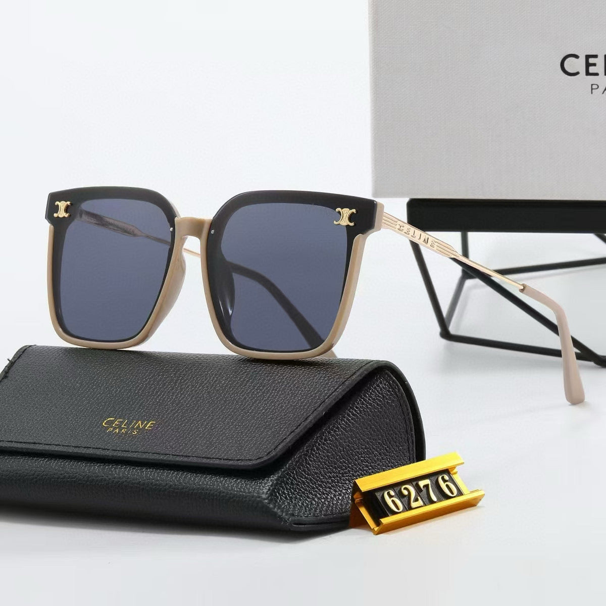 2026 5 Colors Fashion Metal Temple Sunglasses  6276