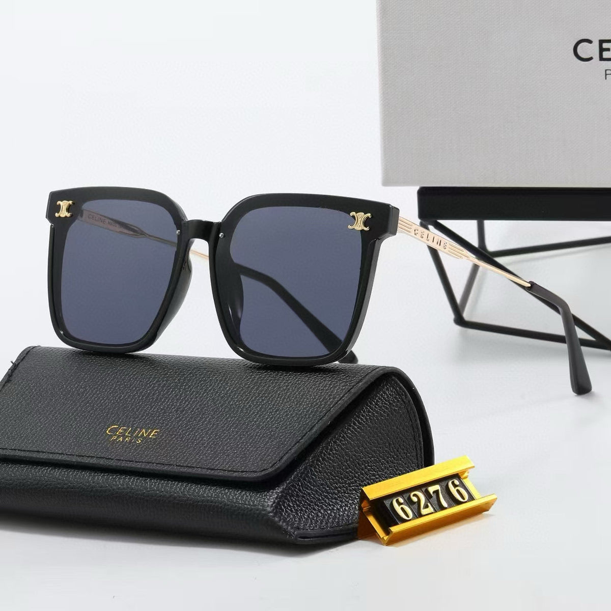 2026 5 Colors Fashion Metal Temple Sunglasses  6276