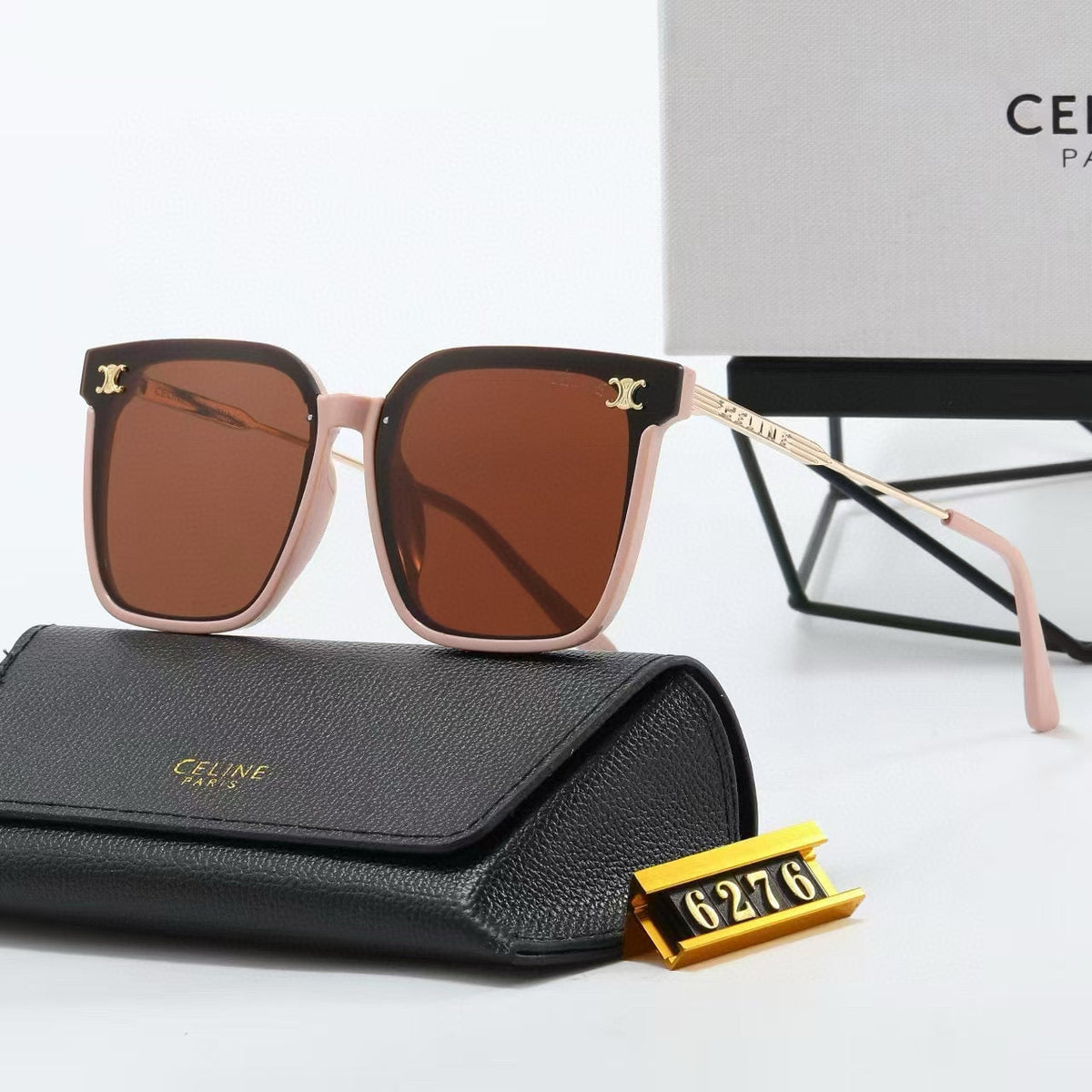 2026 5 Colors Fashion Metal Temple Sunglasses  6276