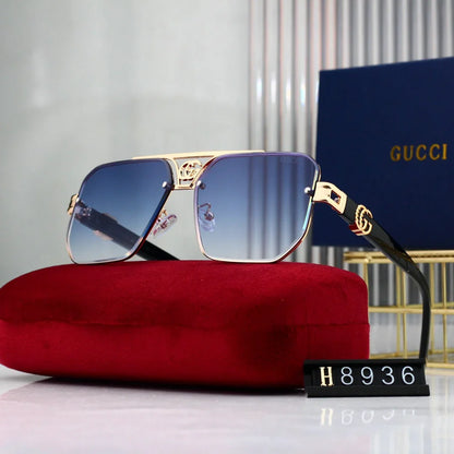 2026 Fashion Metal Logo Polygon Sunglasses 8936