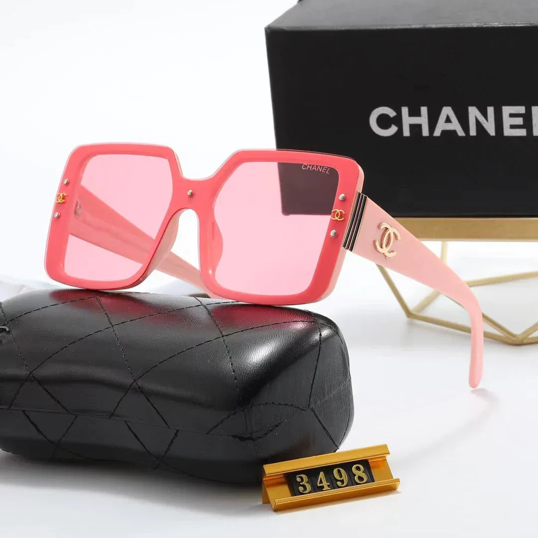 2026 8-color fashion double C stripe printing temple polarized sunglasses
