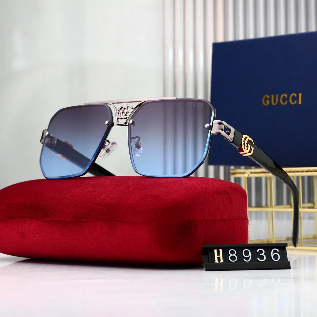 2026 Fashion Metal Logo Polygon Sunglasses 8936