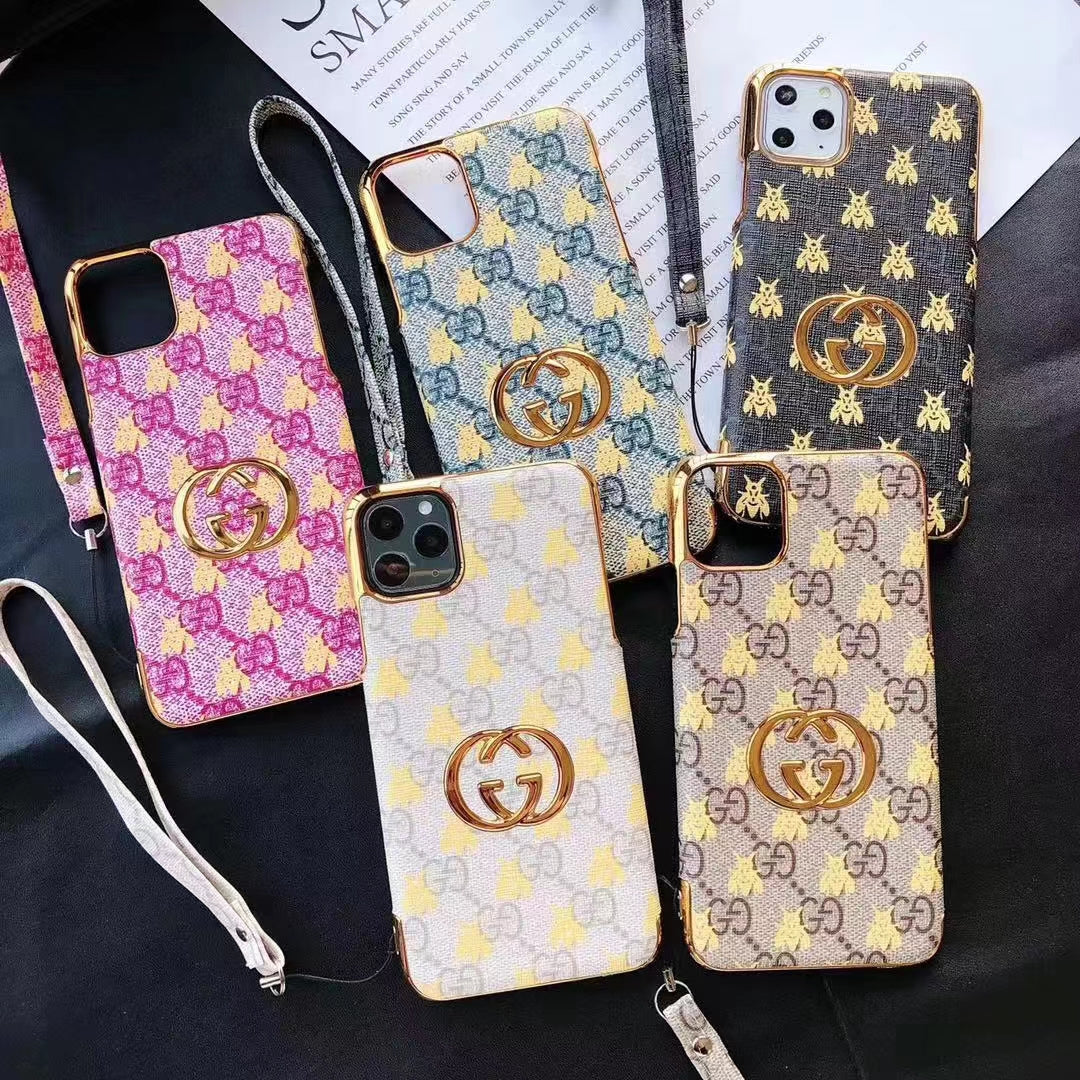 Fashion Electroplated Gold Edge Case