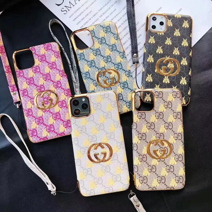 Fashion Electroplated Gold Edge Case