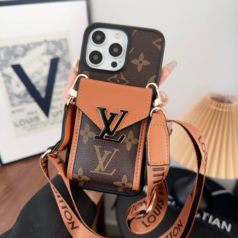 Lou Card Bag Five Color Chain iPhone Case