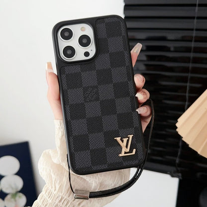 Lou Black & White Hand Chain iPhone Case