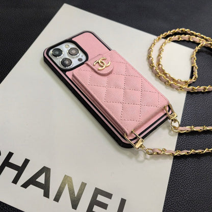 C.C Crossbody Leather iPhone Case