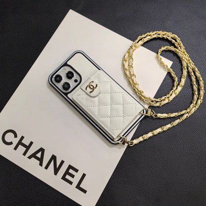 C.C Crossbody Leather iPhone Case