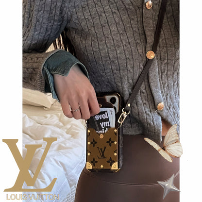 Lou Chain Leather iPhone Case
