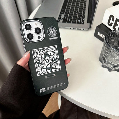 Stone Black & Blue iPhone Case
