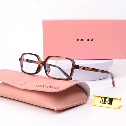 2026 Leopard Print Square Frame Retro Glasses & Sunglasses