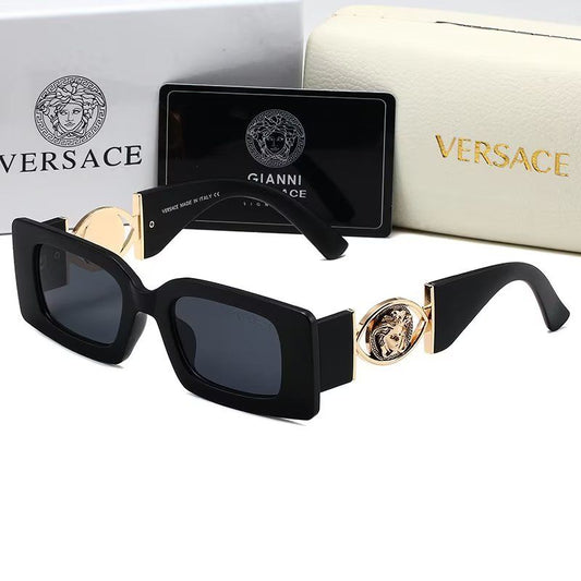 2026 Retro Metal Emblem Temple Sunglasses
