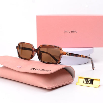 2026 Leopard Print Square Frame Retro Glasses & Sunglasses
