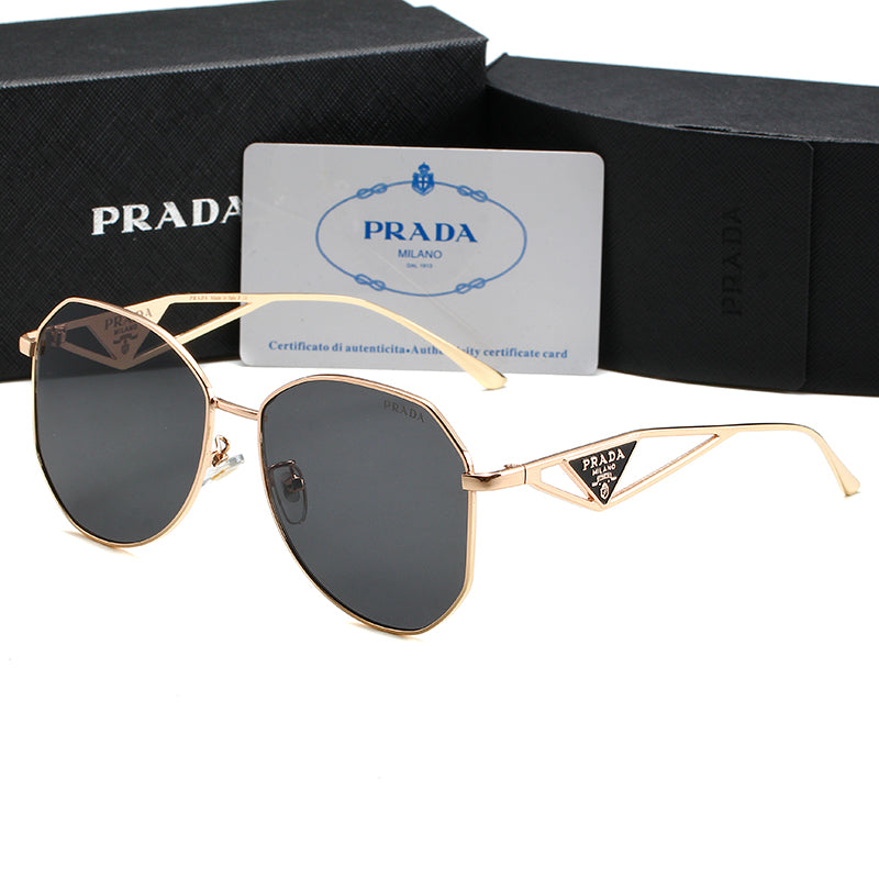 2026 Unisex Triangle Logo Metal Sunglasses