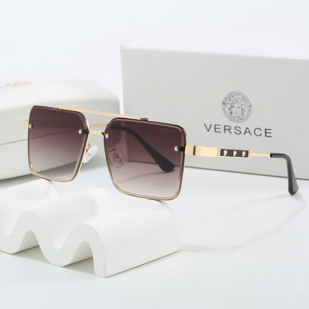 2026 Gradient two-tone metal square sunglasses