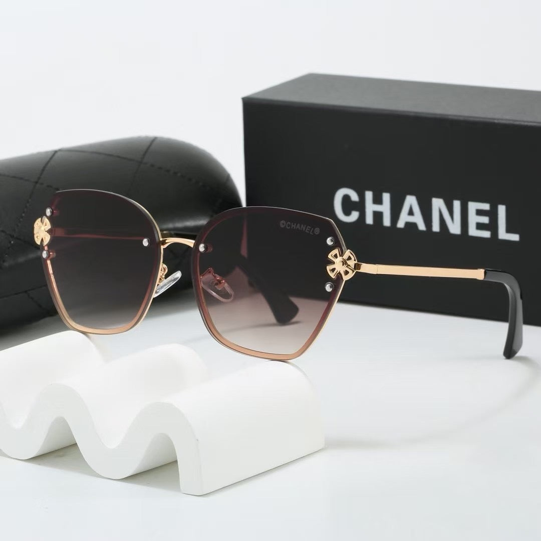 2026 7 colors frameless metal thin lens sunglasses