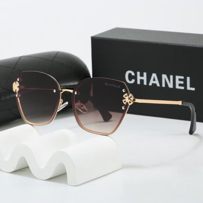 2026 7 colors frameless metal thin lens sunglasses
