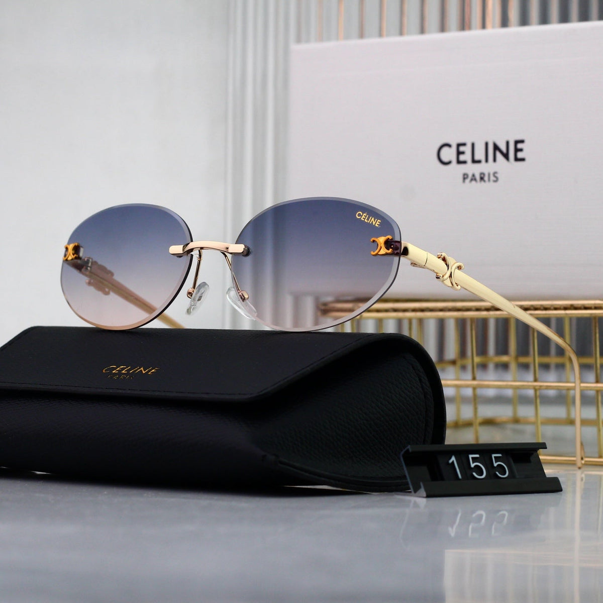 2026 Hot sale metal frameless sunglasses 155