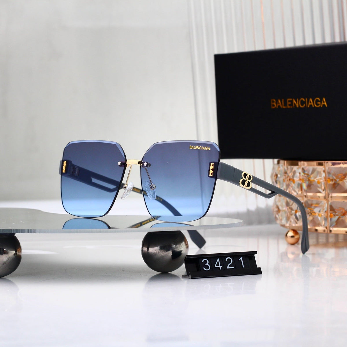 2026 Frameless Metal Gradient Sunglasses