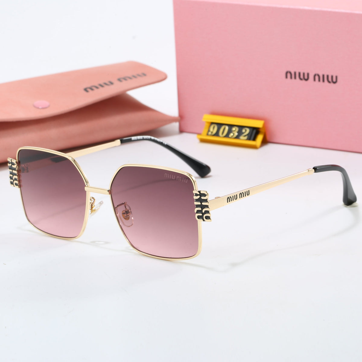 2026 7 colors new metal frame thin temple sunglasses 9032
