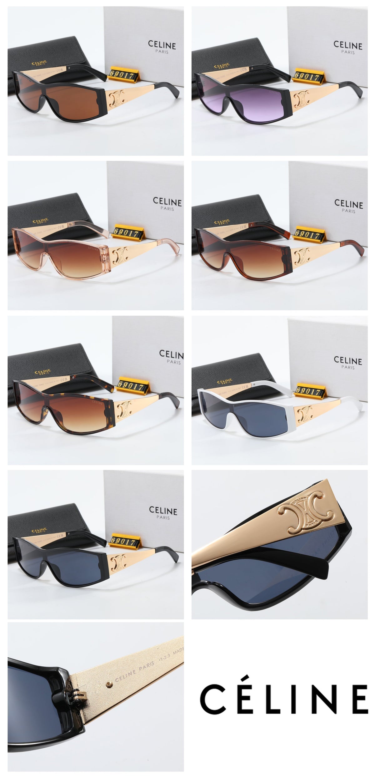 2026 7 colors new integrated lens metal frame sunglasses  69017