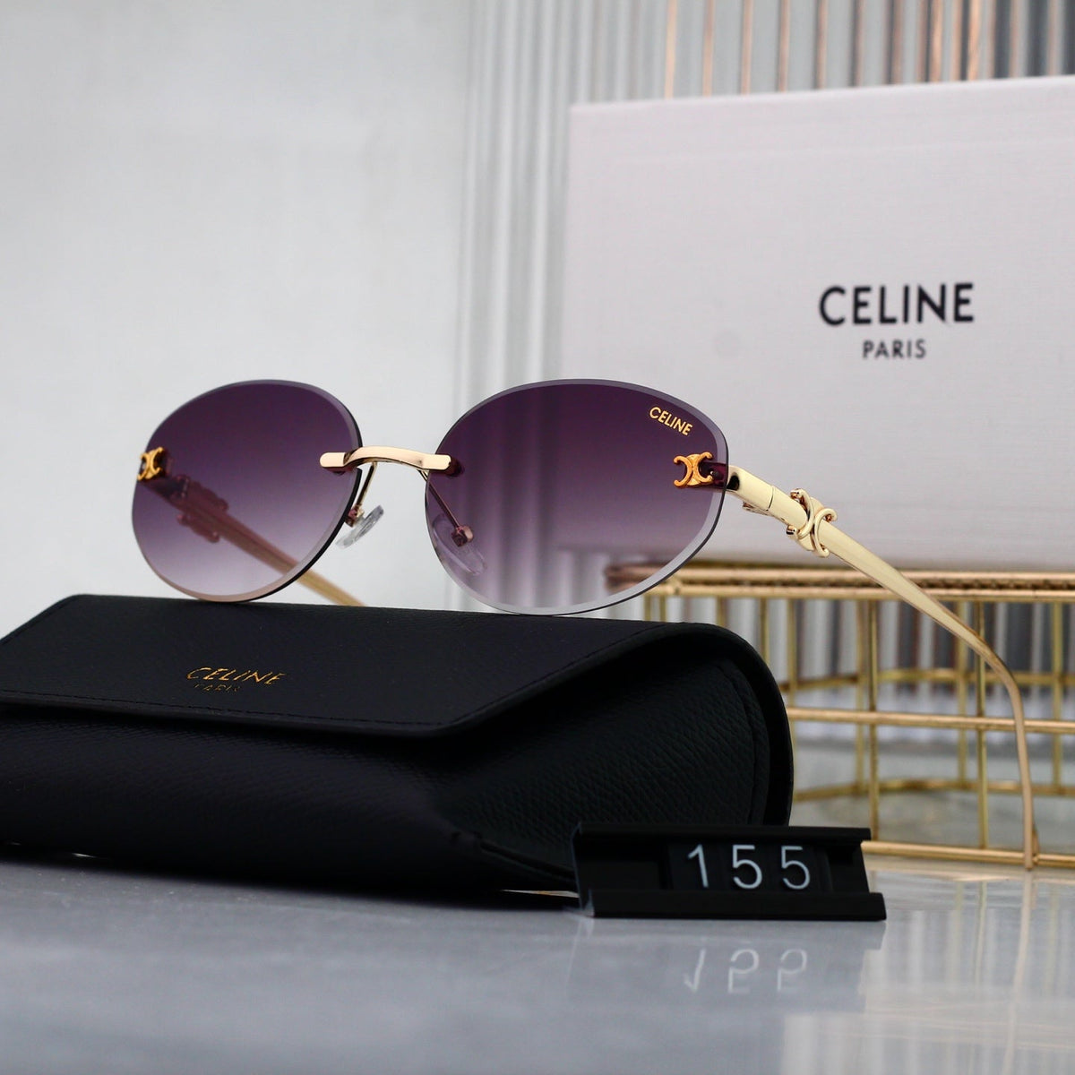 2026 Hot sale metal frameless sunglasses 155