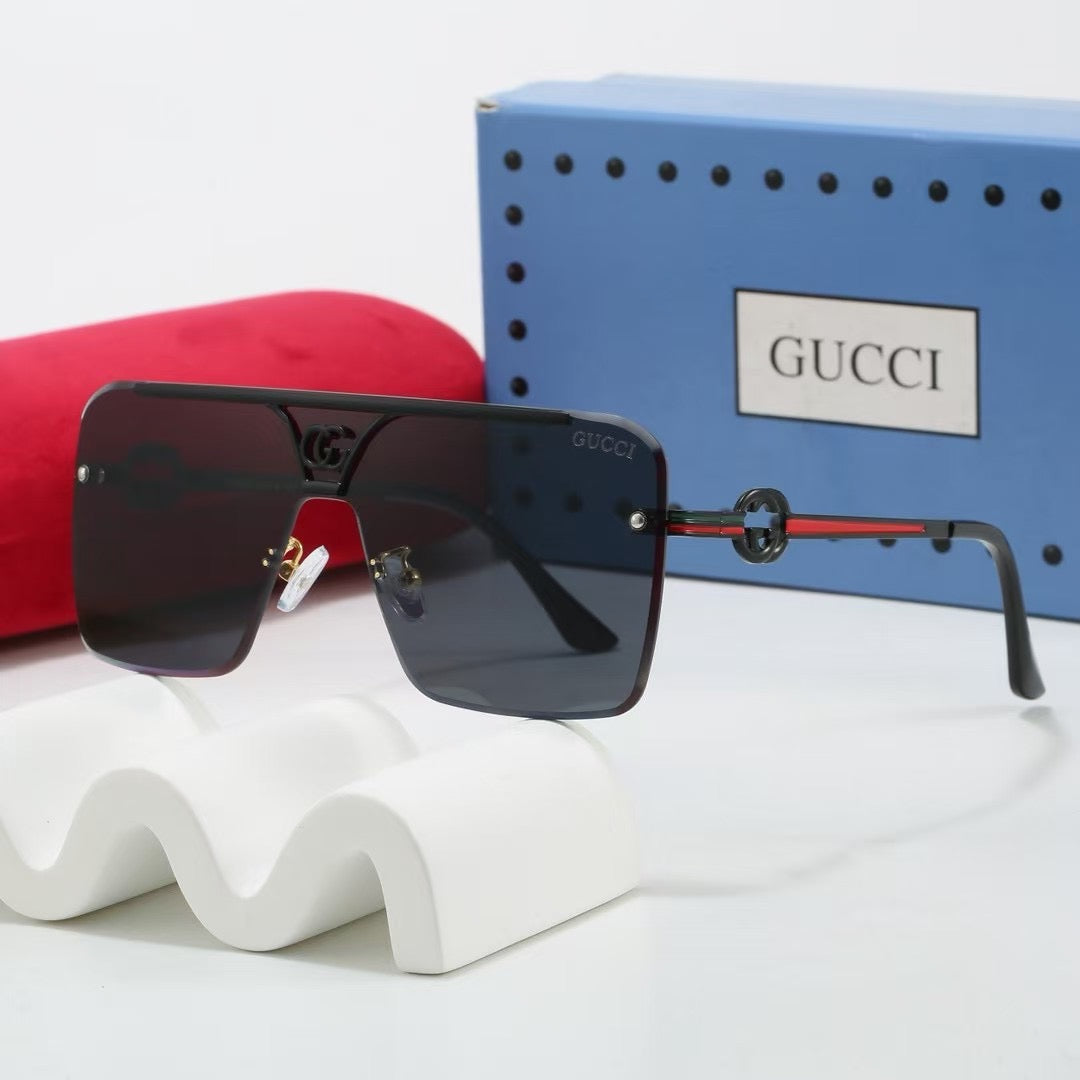 2026 7 colors square half-frame metal sunglasses