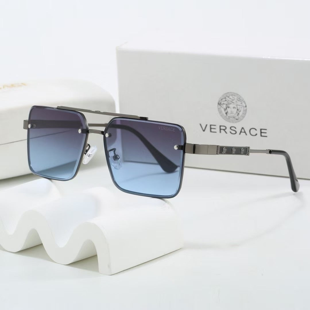 2026 Gradient two-tone metal square sunglasses