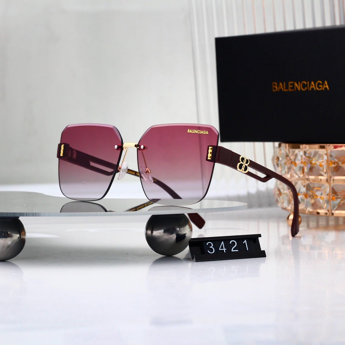 2026 Frameless Metal Gradient Sunglasses