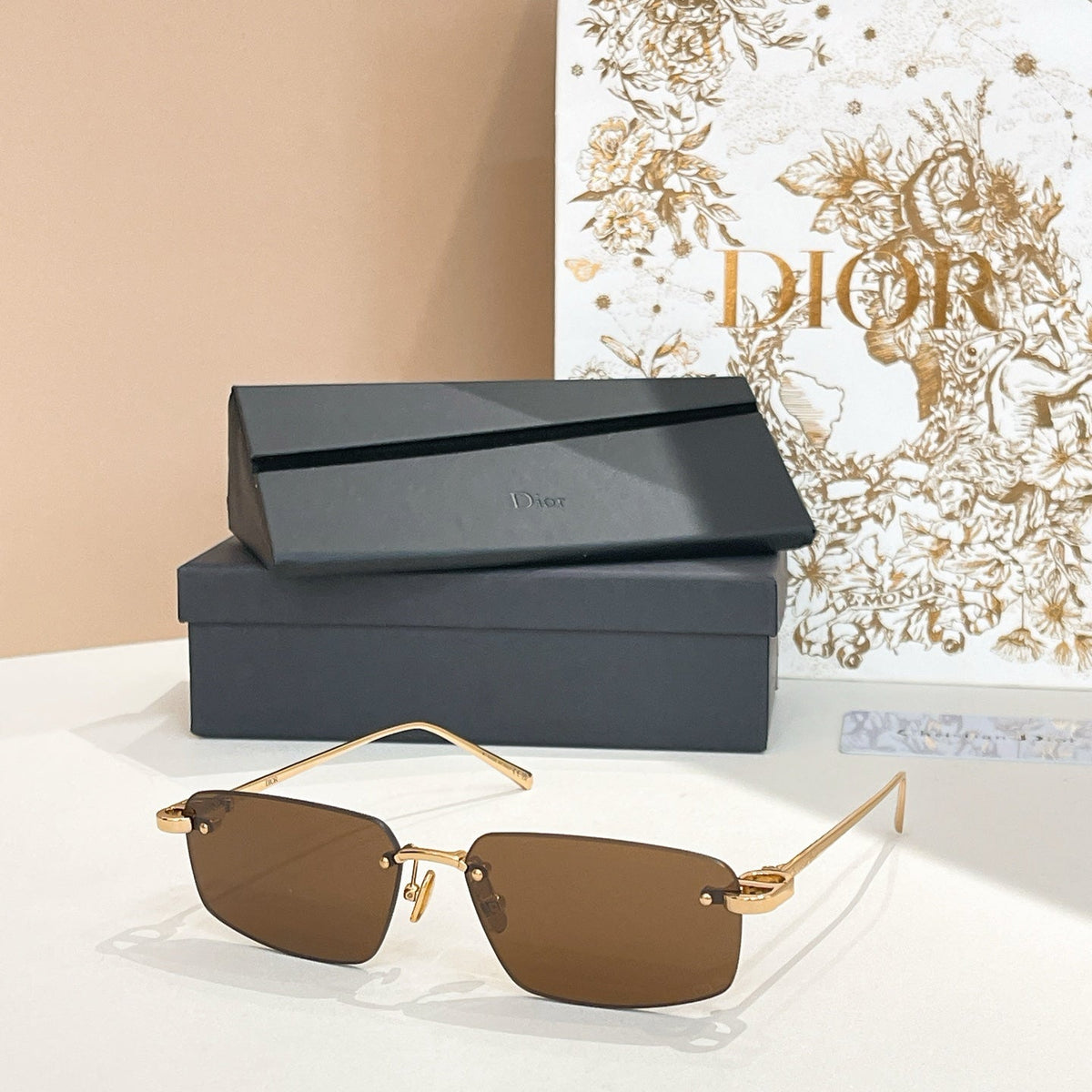 2026 6-color rimless metal sunglasses