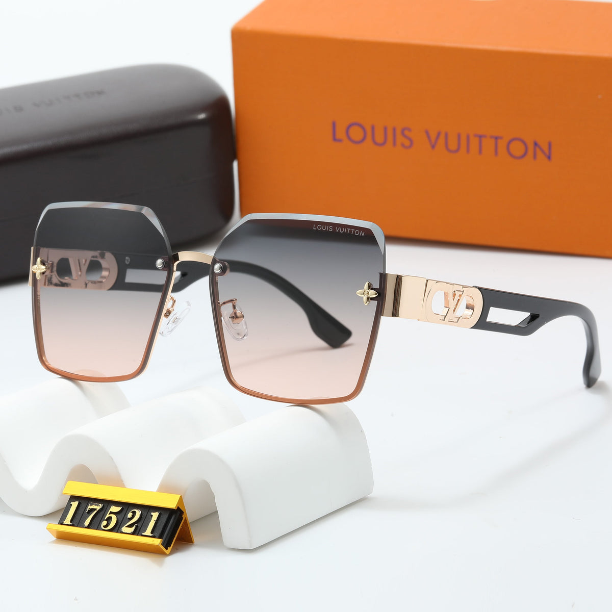 2026 6 Colors Fashion Square Frame Sunglasses 17521