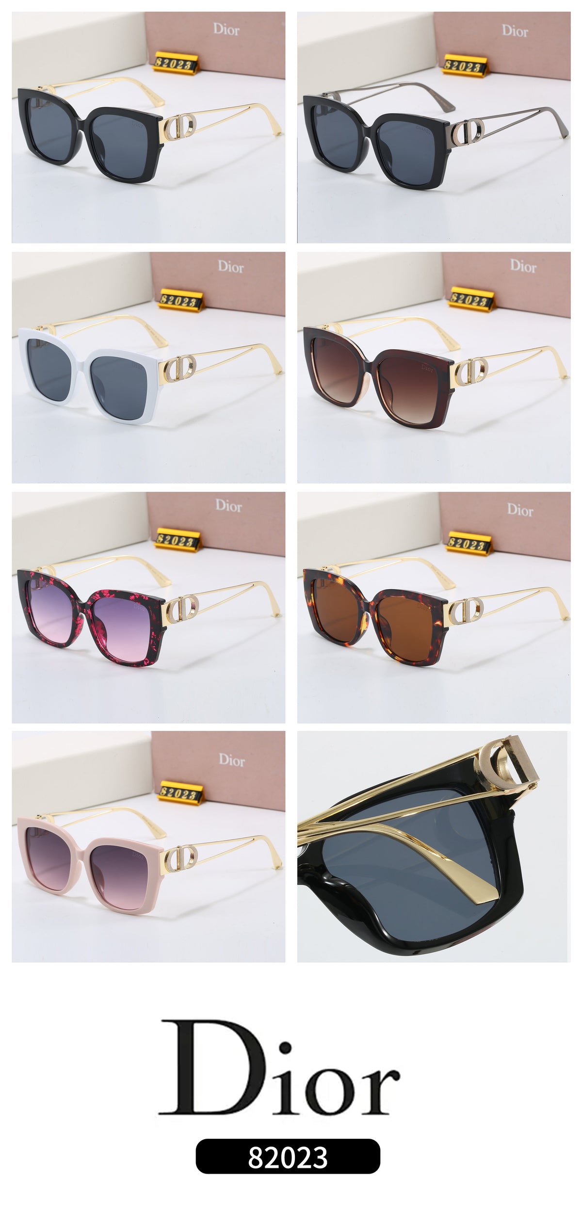 2026 6 colors new style metal temple hot sunglasses 82023